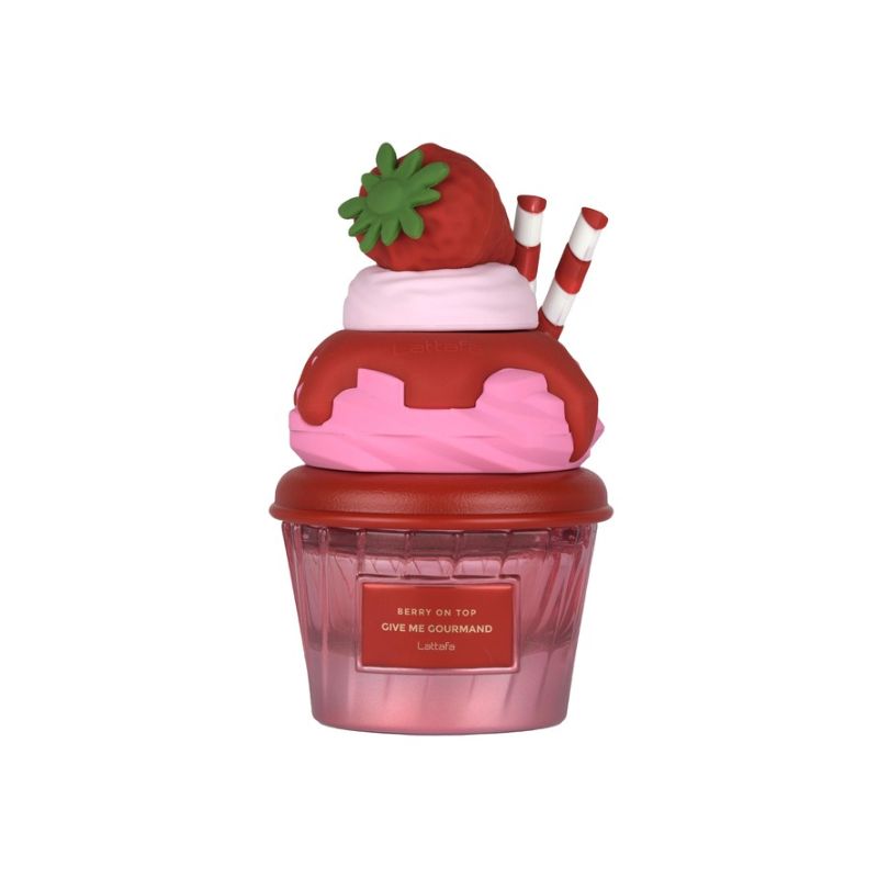 Lattafa Give Me Gourmand Berry on top Eau de Parfum - fondo blanco