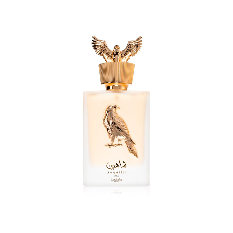 Lattafa Shaheen Gold Eau de Parfum - fondo blanco