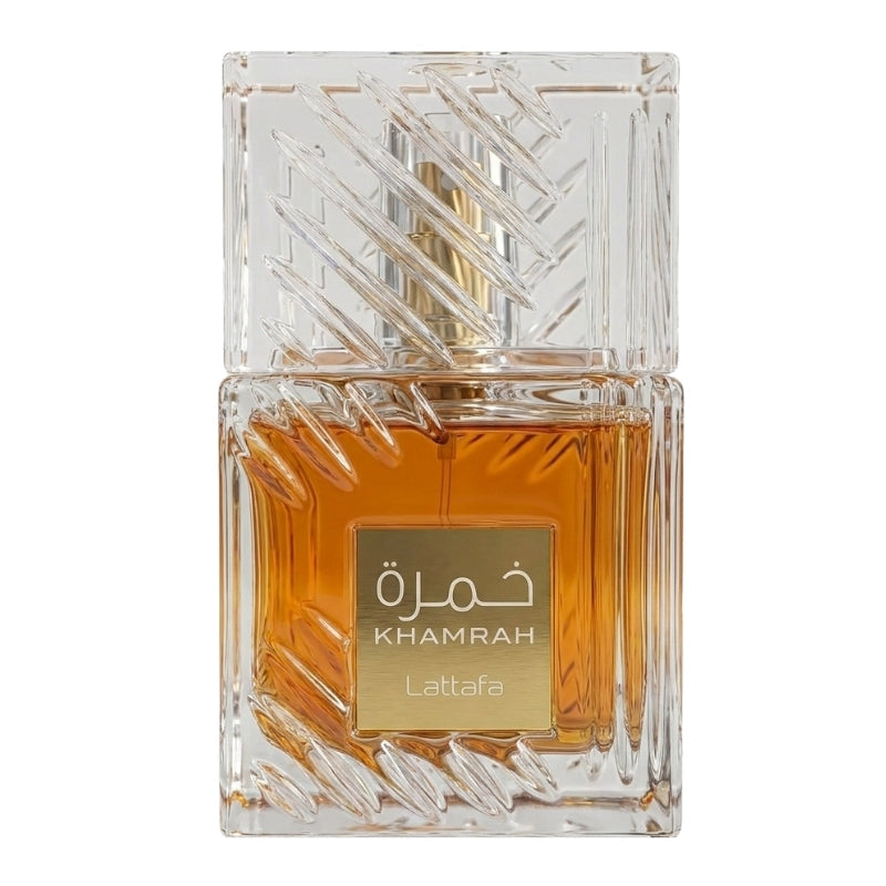 Lattafa Khamrah Eau de Parfum - fondo blanco